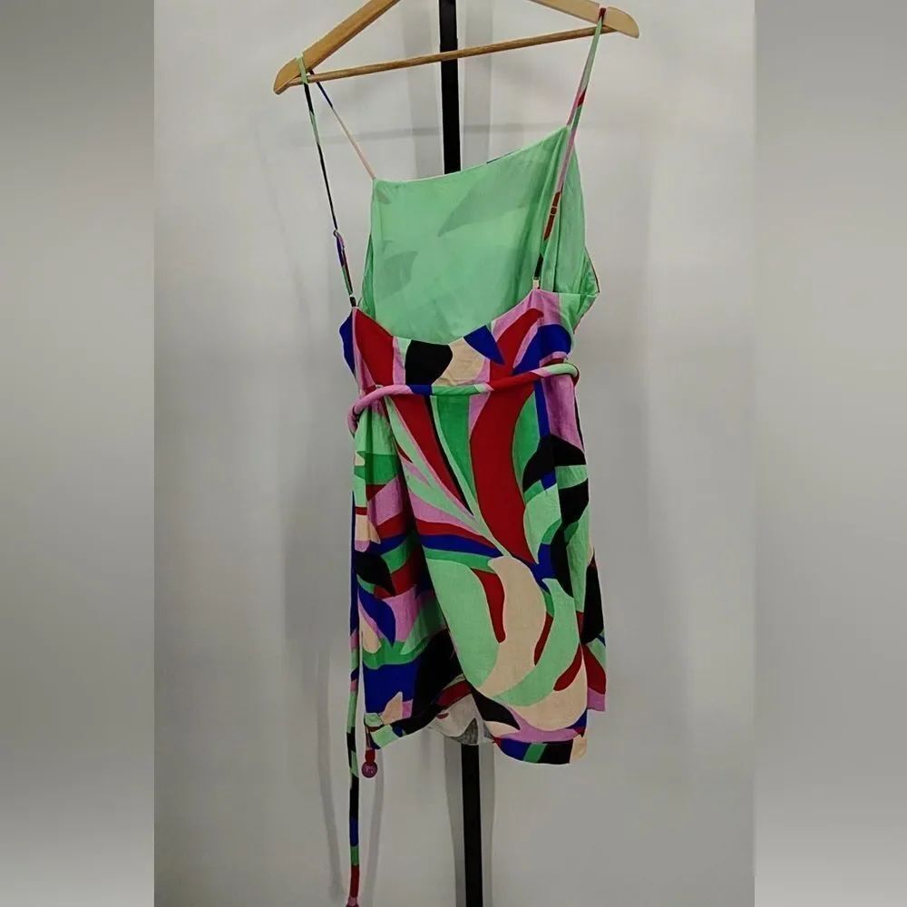 NWT FARM Rio Colorful Monstera Mini Dress - Picture 7 of 8